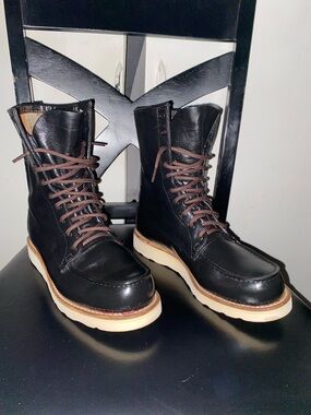 Vintage high tops Redwings Irish Setter Sport Men's Black Leather Boots